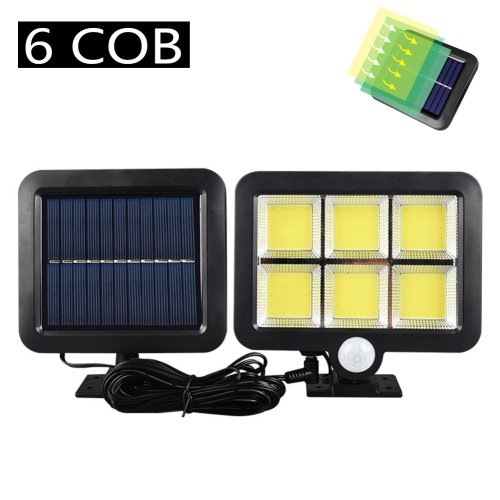 Immagine di Lampada Solare Esterna con Sensore di Movimento, Luci LED COB Ricaricabili, Impermeabile per Giardino, Portico, Strada e Emergenza