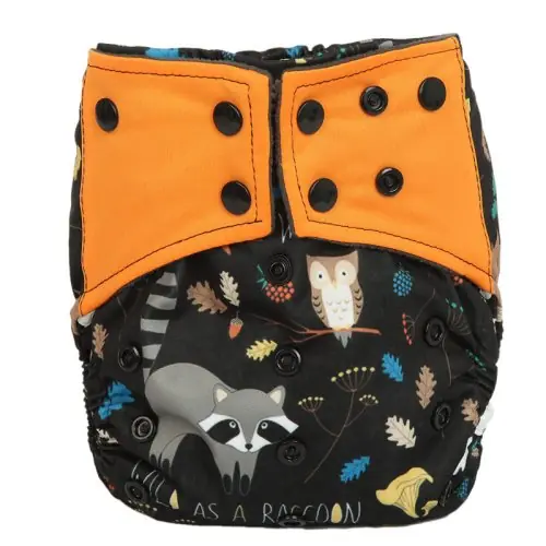 Image de Couche-Culotte Lavable pour Bébé, Intérieur Charbon de Bambou – 3 à 15 kg