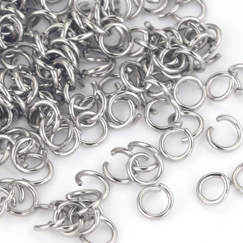Image of 200-Piece Stainless Steel Open Jump Rings for Jewelry Making – Durable O-Ring Connectors for DIY Craft Projects and Professional Designs