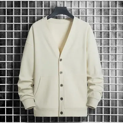 Image de Cardigan Homme Style Coréen - Coupe Large & Élégant