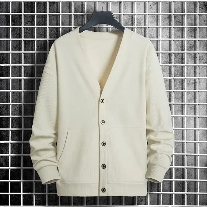 Image de Cardigan Homme Style Coréen - Coupe Large & Élégant