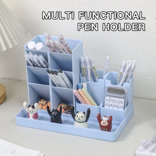Image of Elegant Desk Organizer with Pen Holder and Pencil Storage – Stylish Office & School Stationery Stand for Clutter-Free Workspace