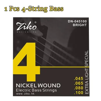 Image de Cordes de Basse Électrique Ziko - 4, 5 ou 6 Cordes en Acier au Carbone