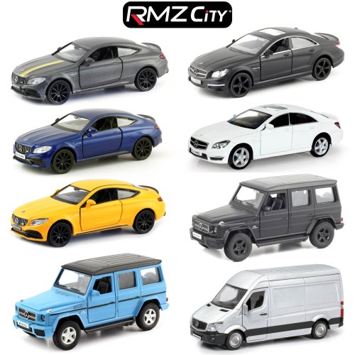 Zdjęcie Model Samochodu Mercedes-Benz w Skali 1:36 – SUV, Hatchback, Van, Sedan, Super Sportowy – Zestaw Metalowych Miniatur RMZ City – Idealny Prezent dla Chłopców