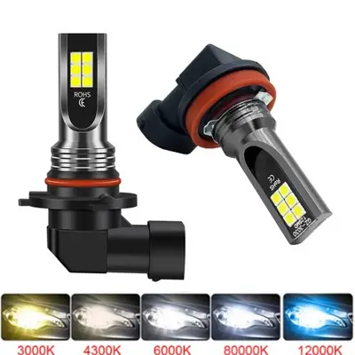 Image de Ampoules LED H8/H11/H16 - Phares Anti-Brouillard 6000K Blanc Froid