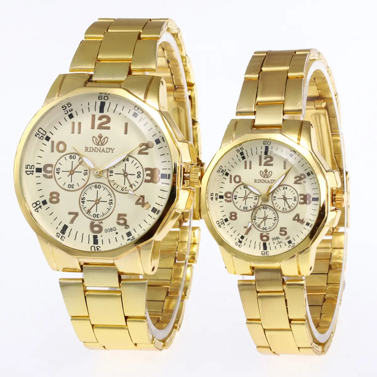 Image of Classic Simple Quartz Couple Watches Set - Elegant Matching Timepieces for Him and Her