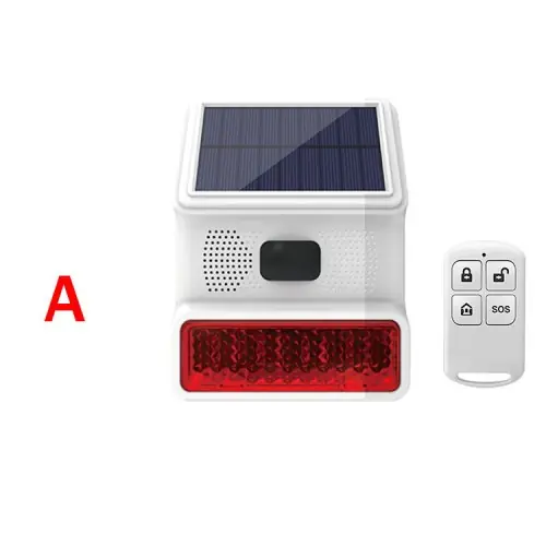 Image de Sirène Solaire Extérieure avec Lumière Clignotante LED
