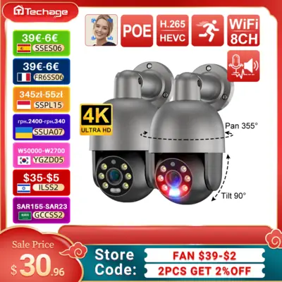 Image de Caméra de Surveillance 4K PTZ avec IA et PoE