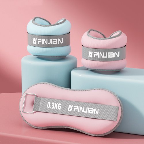 Imagen de 2 uds pesas de tobillo arena suave para Yoga correr gimnasio Fitness entrenamiento corporal antideslizante duradero para hombres y mujeres