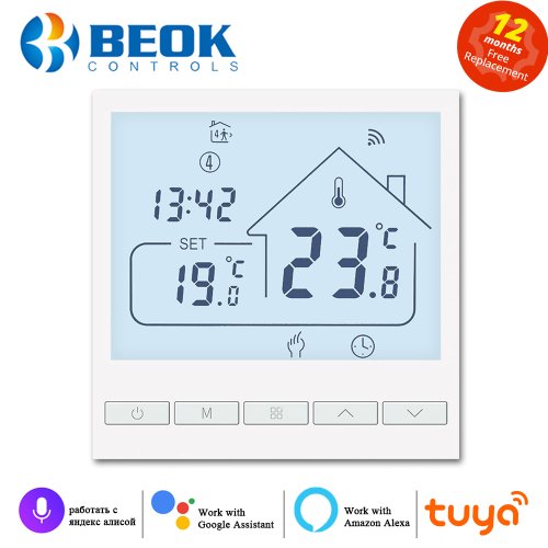 Image of Smart WiFi Floor Thermostat with Alexa, Google & Yandex Control – Precise Underfloor Heating Regulation for Modern Homes