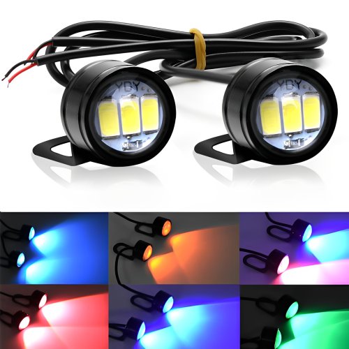 Imagen de Luz LED para Motocicleta con Foco Superbrillante, Lámpara de Seguridad para Conducción, Luz de Freno y Marcha Atrás, Lámpara Antiniebla, Accesorios para Moto - Pack de 2 Unidades