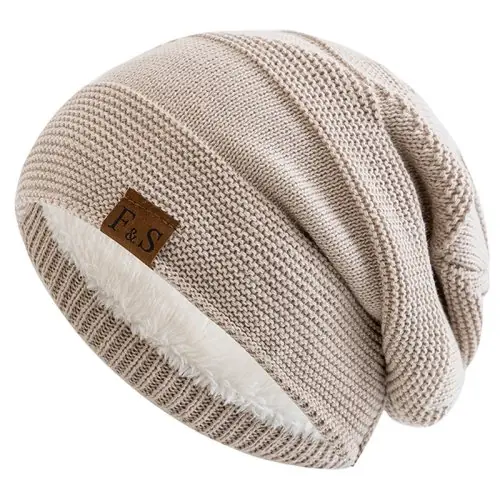 Image de Bonnet Hiver Unisexe Doublé Fourrure - Chaud & Décontracté