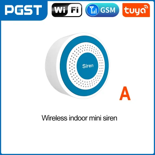 Afbeelding van PGST Indoor 433Mhz Draadloos Sirene Geluid en Flitsalarm voor Smart Security System Compatibel met PG103 PG105 PG107 PG108 Modellen