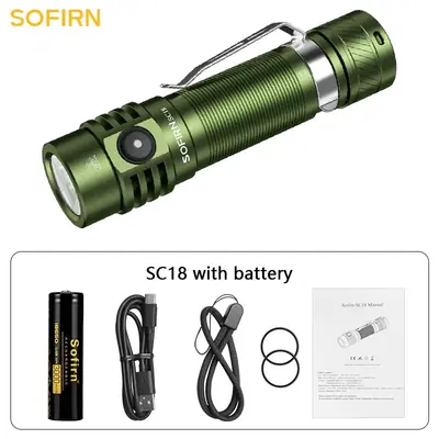 Image de Sofirn SC18 - Lampe de Poche Puissante 1800LM USB-C Rechargeable
