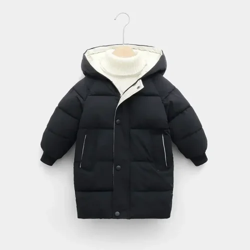 Imagen de Ropa de abrigo de plumón para niños, ropa de invierno para niños y niñas, Parka acolchada de algodón...