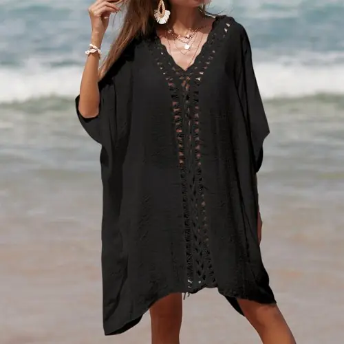 Image de Robe de Plage Crochetée Découpée - Style Été