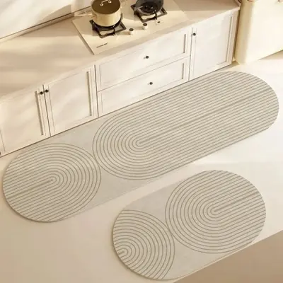 Image de Tapis de Sol Absorbant en Diatomite - Antidérapant & Lavable