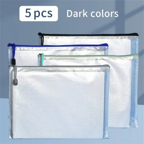 Image de Sac de Rangement A4 Transparent avec Fermeture Éclair