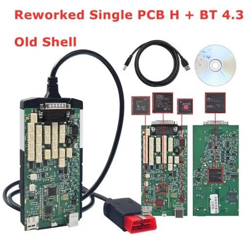 Immagine di Scheda Singola H TCS Pro Bluetooth 4.3 Scanner OBD2 Nuovo VCI FW 3201 v2021.11 - Strumento Diagnostico per Auto e Camion con Sostituzione PCB