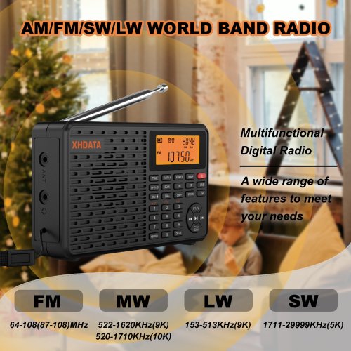 Image de Radio Portable Multifonction avec Bluetooth et Lecteur TF