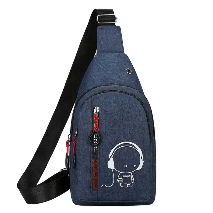 Image de Sac de Poitrine Lumineux Homme - Petit Sac Bandoulière Multicouche