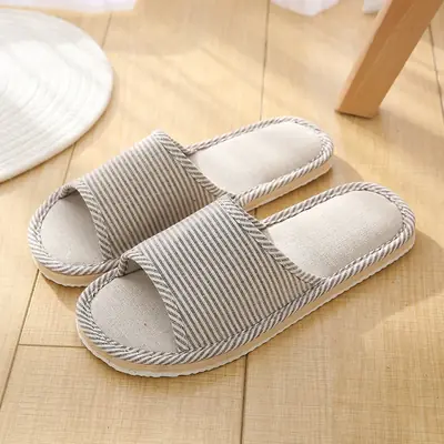Image de Pantoufles Lin Confortables - Pour Toute Saison