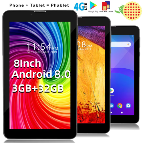 Image de Tablette Android 8 pouces 3Go RAM - 4G et Double SIM
