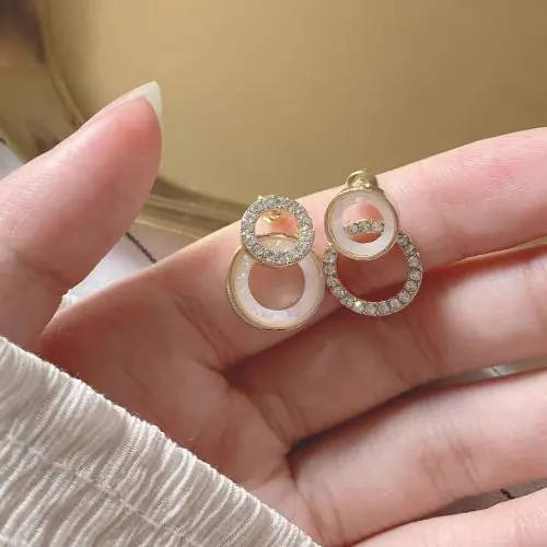 Image de Boucles d'oreilles Vintage Croix Zircon - Style Coréen