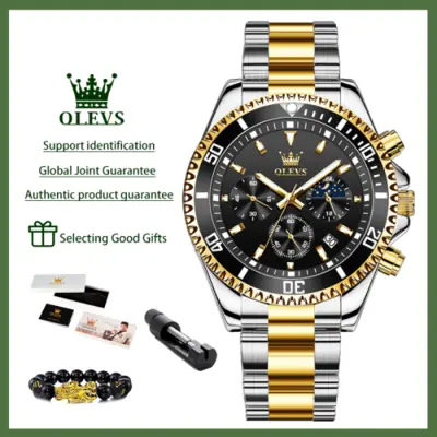 Image de Montre Homme Chronographe Phase de Lune - Luxe & Sport
