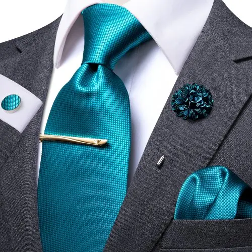 Image de Ensemble de Boutons de Manchette & Hanky Paisley - Jaune Marron