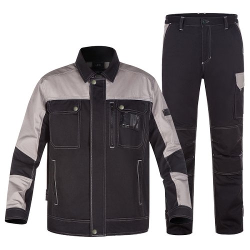 Image of 100%cotton Work Clothing Anti Sparking Durable Uniform Contrast Color Anti-static Welding Suit Electric Repairmen Coveralls 5xl