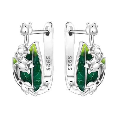 Image de Boucles d'oreilles Orchidée en Argent Sterling 925
