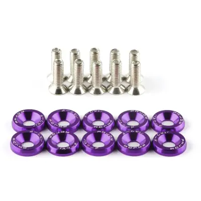 Image de Fixations Hexagonales JDM pour Voiture - Vis Concaves en Aluminium