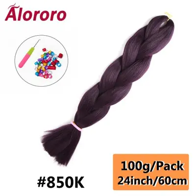 Image de Tresses Afro Ombre 24" - Extensions Synthétiques Jumbo