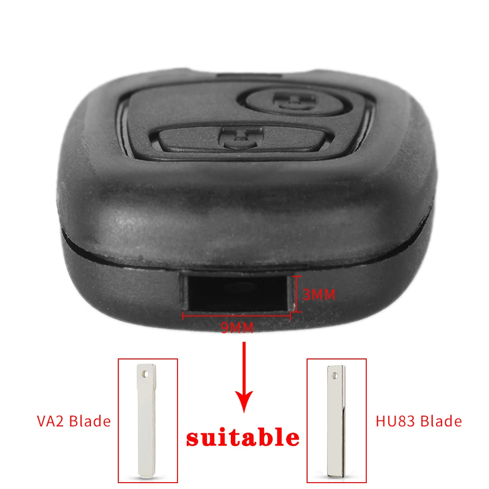 Immagine di Custodia Protettiva per Chiave Auto Keyou – Copertura in Silicone per Fob Chiave Telecomando Peugeot 106, 107, 206, 207, 306, 307, 406, 407 e Citroën C1, C2, C3, C4, C5, Xsara Picasso