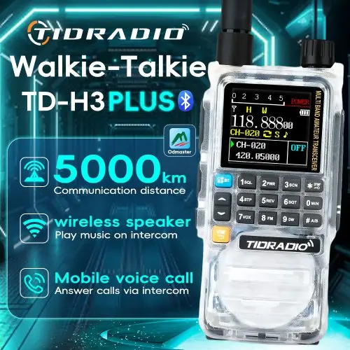 Image de Talkie-Walkie Tidradio H3 Plus - Longue Portée & Bluetooth