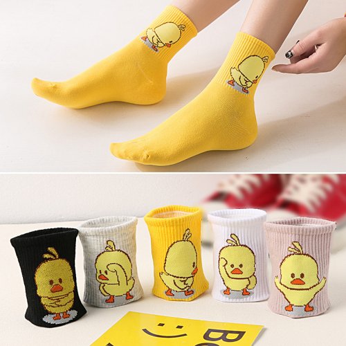 Image de Chaussettes Canard Jaune Dessin Animé - Style Hip Hop