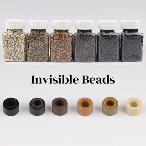 Imagen de Microcuentas Premium de Silicona para Extensiones de Cabello