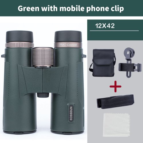 Afbeelding van 12x42 HD Professionele verrekijker met ED-lens BAK4-prisma Waterdicht metalen behuizing voor vogels kijken Jagen Kamperen Reizen Buiten