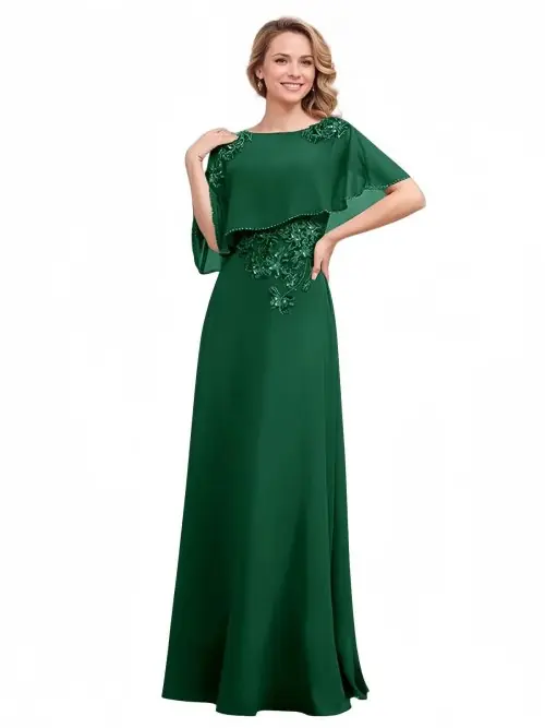 Image de Robe Longue Élégante Maman de la Mariée