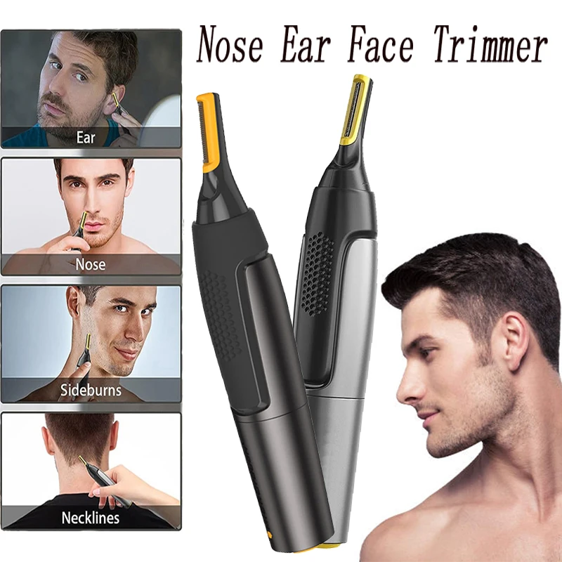 Image of Premium Waterproof Electric Nose Hair Trimmer for Men – Rechargeable, Easy-to-Use Ear & Facial Hair Trimmer with Safe Blade Design for Daily Grooming