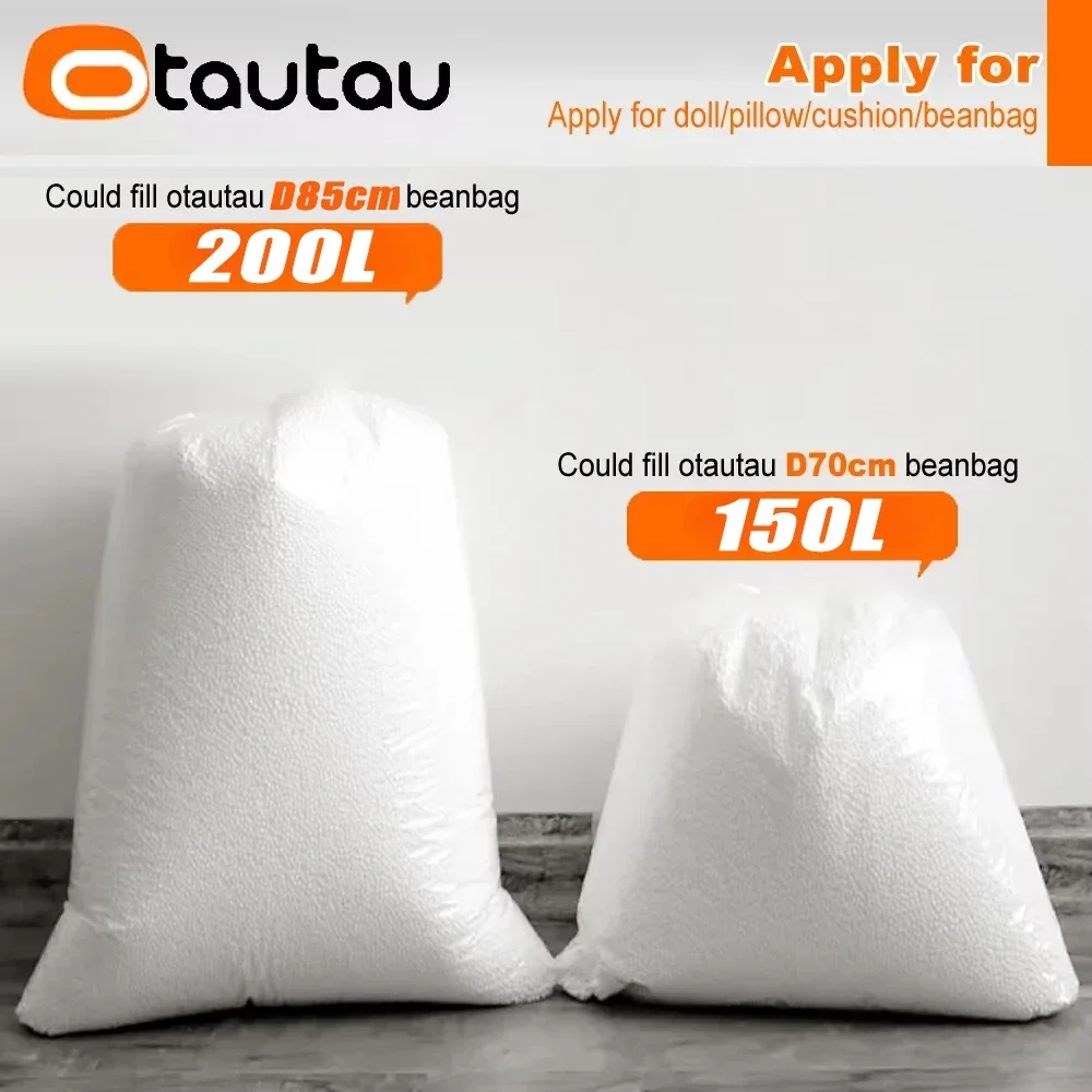 Imagen de Relleno de Bolas EPS de 200L para Puff de 2.6 Pie, Almohada de Poliéster 3.5mm, Cojín para Silla con Diseño Escena de Nieve TL001