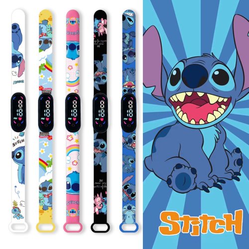 Bild von Disney Cartoon Stich Kinder Uhren Mädchen Mode Armband LED Frauen Uhr Kinder Elektronische Digitale Wasserdichte Uhr