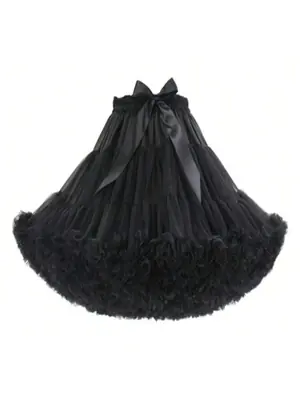 Image de Jupon Tulle Vintage 55cm - Volume Élégant pour Mariée & Cosplay