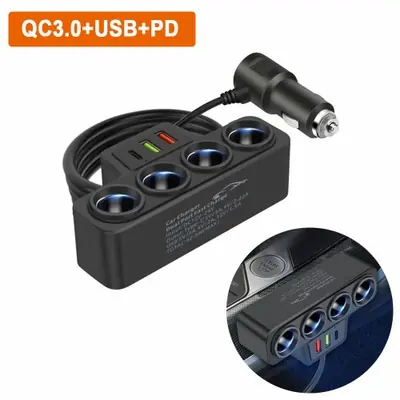 Image de Chargeur Voiture 4-en-1 USB QC3.0 & PD3.1