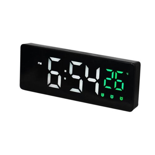 Image de Réveil LED Miroir avec Affichage Température et Date