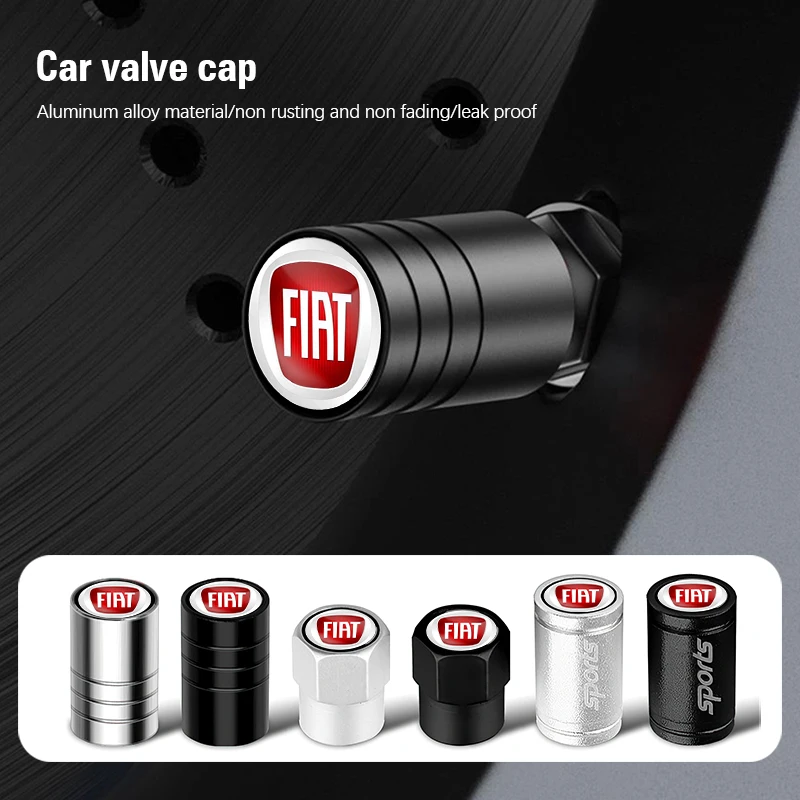 Image de Couvercle de Bouchon de Valve pour Fiat - Protection Anti-Perte