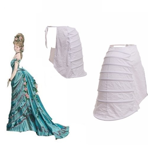 Bild von Eleganter Viktorianischer Petticoat – Weißer Krinolin Unterrock