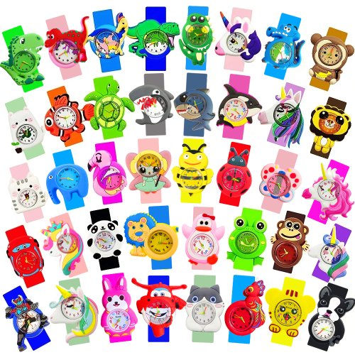Afbeelding van Leuke Cartoon Kinderhorloge met Snoepkleuren – Speelgoed Armbandklok voor Jongens en Meisjes vanaf 3 Jaar, Ideaal als Verjaardagscadeau