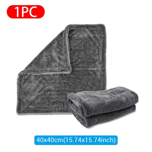 Imagen de Toalla para lavado de coches, 1200GSM, toalla de doble cara, detalle de coche, tela trenzada trenzada, trapo súper absorbente para accesorios de lavado del hogar y el coche